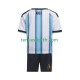 Kit Enfant Maillot Domicile Argentine World Cup 2026 à Manches Courtes