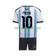 Kit Enfant Maillot Domicile Argentine Lionel Messi 10 World Cup 2026 à Manches Courtes