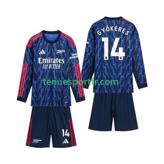 Kit Enfant Maillot Extérieur Arsenal Gyokeres 14 2025-2026 à Manches Longues