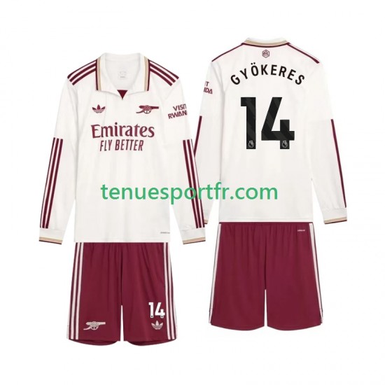 Kit Enfant Maillot Troisième Arsenal Gyokeres 14 2025-2026 à Manches Longues