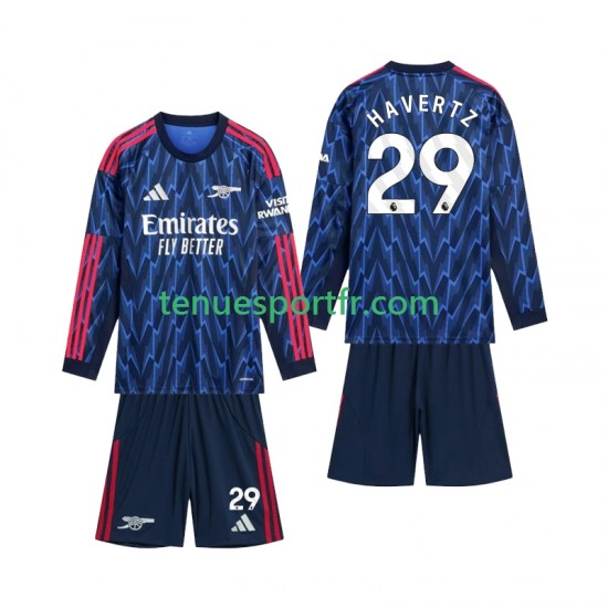 Kit Enfant Maillot Extérieur Arsenal Havertz 29 2025-2026 à Manches Longues