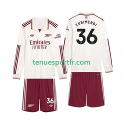Kit Enfant Maillot Troisième Arsenal Zubimendi 36 2025-2026 à Manches Longues