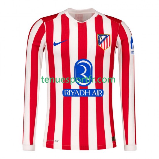 Homme Maillot Domicile Atlético Madrid 2025-2026 à Manches Longues