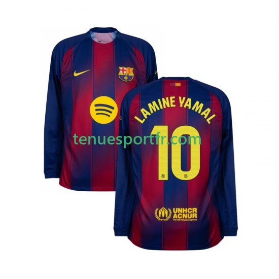Homme Maillot Domicile FC Barcelone Lamine Yamal 10 2025-2026 à Manches Longues
