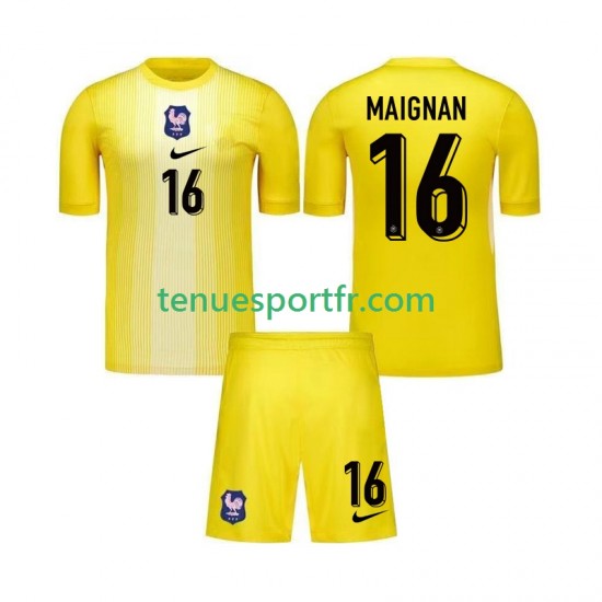 Kit Enfant Maillot Domicile France Gardien Mike Maignan 16 2025 à Manches Courtes