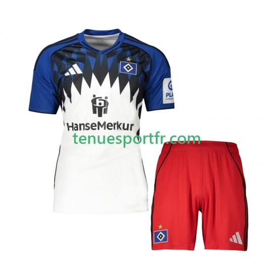 Kit Enfant Maillot Domicile Hamburger SV 2025-2026 à Manches Courtes