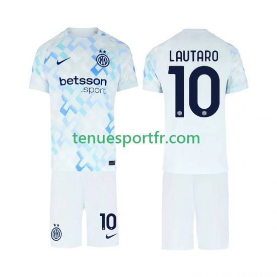 Kit Enfant Maillot Extérieur Inter Milan Lautaro Martinez 10 2025-2026 à Manches Courtes