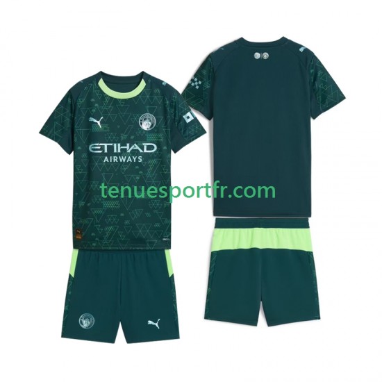 Kit Enfant Maillot Quatrième Manchester City 2025-2026 à Manches Courtes
