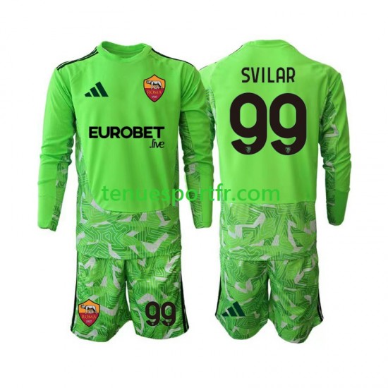 Kit Enfant Maillot Domicile AS Rome Gardien Mile Svilar 99 2026-2027 à Manches Longues