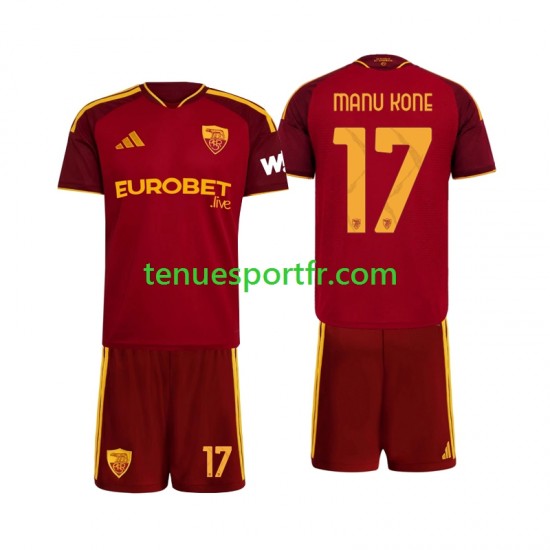 Kit Enfant Maillot Domicile AS Rome Manu Kone 17 2026-2027 à Manches Courtes