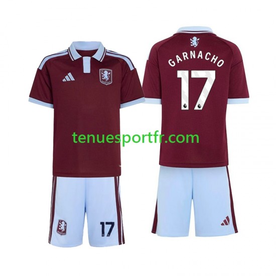 Kit Enfant Maillot Domicile Aston Villa Alejandro Garnacho 17 2026-2027 à Manches Courtes