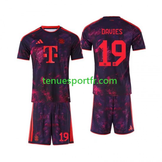 Kit Enfant Maillot Troisième Bayern Munich Alphonso Davies 19 2026-2027 à Manches Courtes