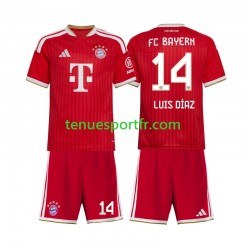 Kit Enfant Maillot Domicile Bayern Munich Luis Diaz 14 2026-2027 à Manches Courtes