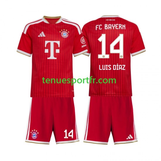 Kit Enfant Maillot Domicile Bayern Munich Luis Diaz 14 2026-2027 à Manches Courtes