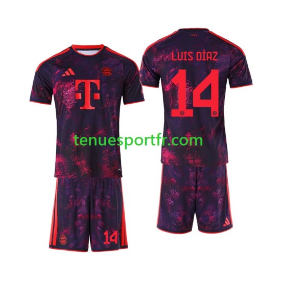 Kit Enfant Maillot Troisième Bayern Munich Luis Diaz 14 2026-2027 à Manches Courtes