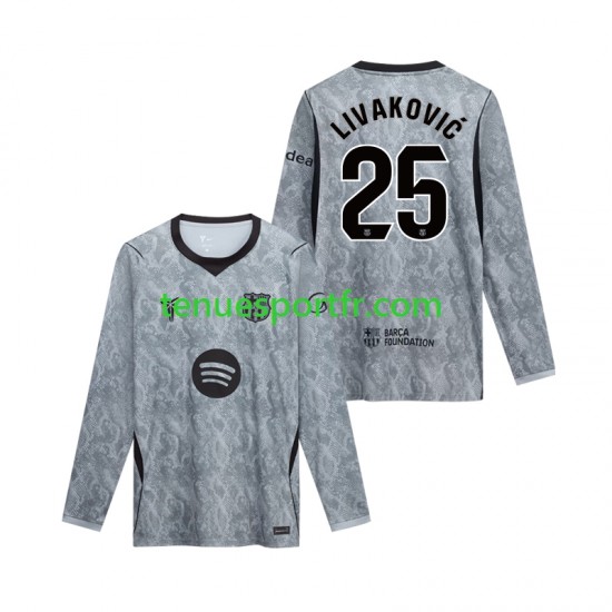 Homme Maillot Extérieur FC Barcelone Gardien Dominik Livakovic 25 2026-2027 à Manches Longues