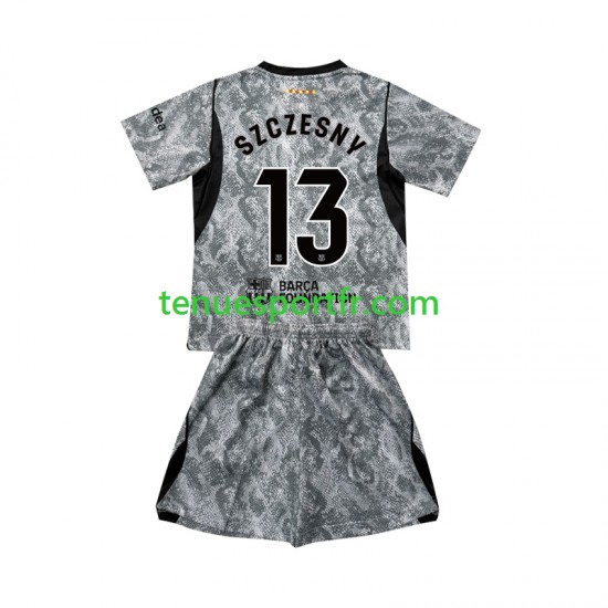 Kit Enfant Maillot Extérieur FC Barcelone Gardien Wojciech Szczesny 13 2026-2027 à Manches Courtes