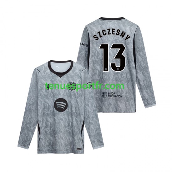 Homme Maillot Extérieur FC Barcelone Gardien Wojciech Szczesny 13 2026-2027 à Manches Longues