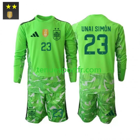 Kit Enfant Maillot Troisième Espagne Gardien Unai Simon 23 2026-2027 à Manches Longues