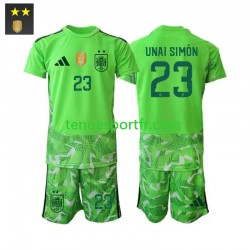 Kit Enfant Maillot Troisième Espagne Gardien Unai Simon 23 2026-2027 à Manches Courtes