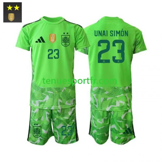 Kit Enfant Maillot Troisième Espagne Gardien Unai Simon 23 2026-2027 à Manches Courtes