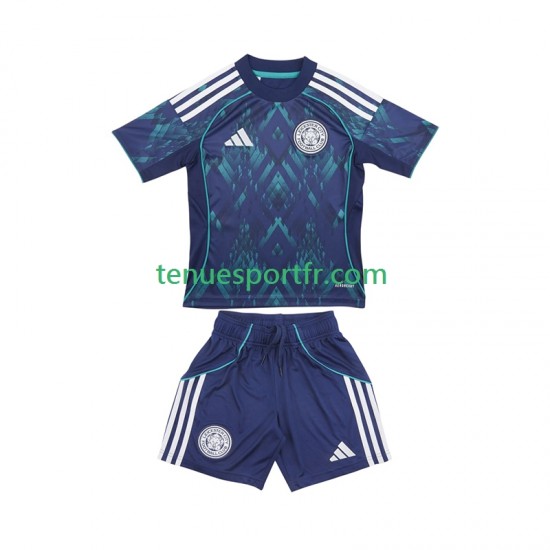 Kit Enfant Maillot Extérieur Leicester City 2025-2026 à Manches Courtes