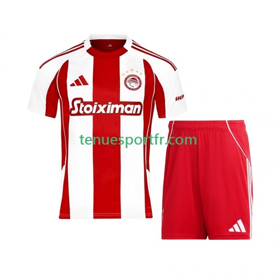 Kit Enfant Maillot Domicile Olympiacos 2025-2026 à Manches Courtes