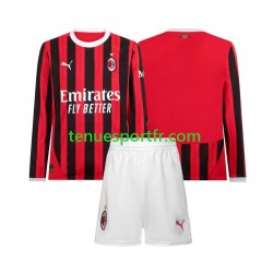 Kit Enfant Maillot Domicile AC Milan 2024-2025 à Manches Longues