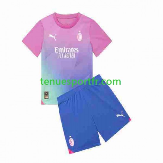 Kit Enfant Maillot Troisième AC Milan 2023-2024 à Manches Courtes