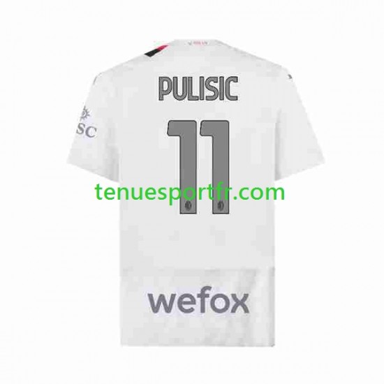 Homme Maillot Extérieur AC Milan Christian Pulisic 11 2023-2024 à Manches Courtes