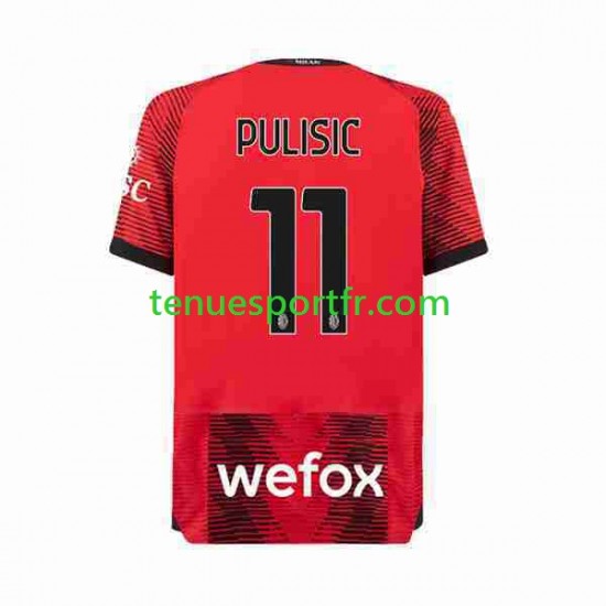 Homme Maillot Domicile AC Milan Christian Pulisic 11 2023-2024 à Manches Courtes