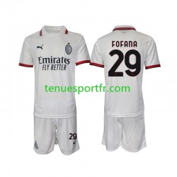 Kit Enfant Maillot Extérieur AC Milan Fofana 29 2024-2025 à Manches Courtes