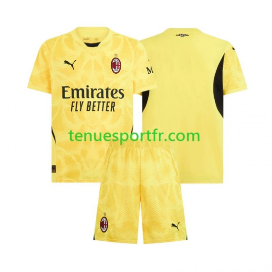 Kit Enfant Maillot Extérieur AC Milan Gardien 2024-2025 à Manches Courtes