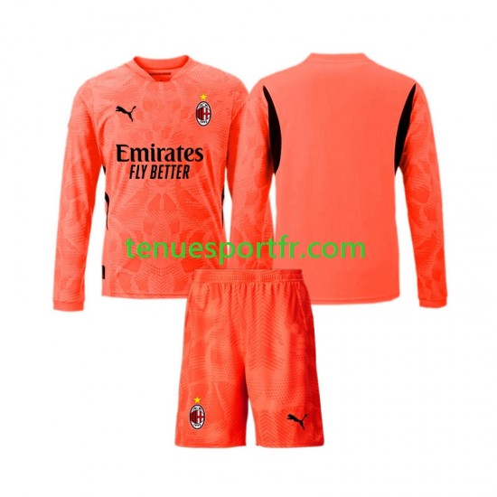 Kit Enfant Maillot Quatrième AC Milan Gardien 2024-2025 à Manches Longues