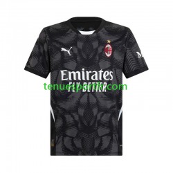 Homme Maillot Domicile AC Milan Gardien 2024-2025 Noir à Manches Courtes