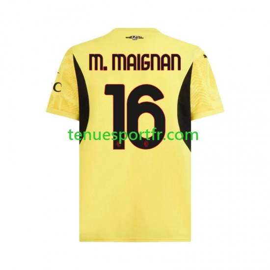 Homme Maillot Extérieur AC Milan Gardien Mike Maignan 16 2024-2025 à Manches Courtes