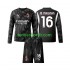 Kit Enfant Maillot Domicile AC Milan Gardien Mike Maignan 16 2024-2025 Noir à Manches Longues