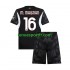 Kit Enfant Maillot Domicile AC Milan Gardien Mike Maignan 16 2024-2025 Noir à Manches Courtes