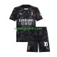 Kit Enfant Maillot Domicile AC Milan Gardien Mike Maignan 16 2024-2025 Noir à Manches Courtes
