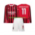 Kit Enfant Maillot Domicile AC Milan Ibrahimovic 11 2024-2025 à Manches Longues