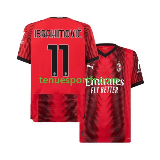 Homme Maillot Domicile AC Milan Ibrahimovic 11 2023-2024 à Manches Courtes