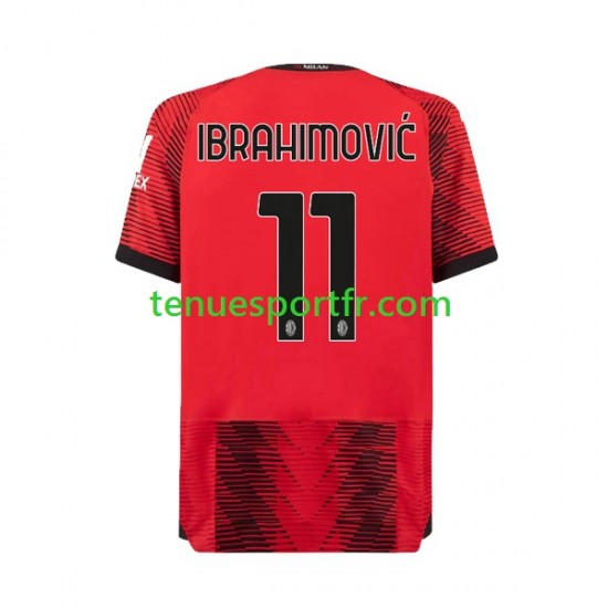Homme Maillot Domicile AC Milan Ibrahimovic 11 2023-2024 à Manches Courtes