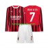 Kit Enfant Maillot Domicile AC Milan Morata 7 2024-2025 à Manches Longues