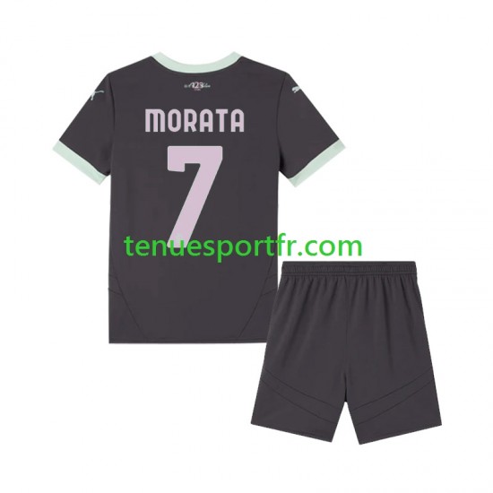 Kit Enfant Maillot Troisième AC Milan Morata 7 2024-2025 à Manches Courtes
