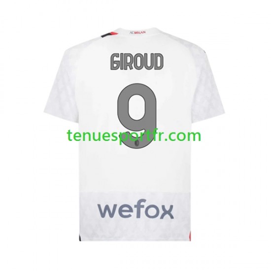 Homme Maillot Extérieur AC Milan Olivier Giroud 9 2023-2024 à Manches Courtes