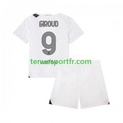 Kit Enfant Maillot Extérieur AC Milan Olivier Giroud 9 2023-2024 à Manches Courtes