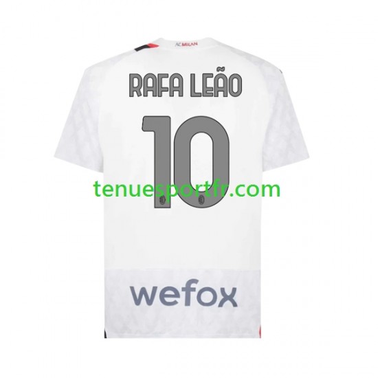 Homme Maillot Extérieur AC Milan Rafael Leao 10 2023-2024 à Manches Courtes