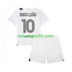 Kit Enfant Maillot Extérieur AC Milan Rafael Leao 10 2023-2024 à Manches Courtes