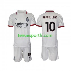 Kit Enfant Maillot Extérieur AC Milan Rafael Leao 10 2024-2025 à Manches Courtes