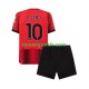 Kit Enfant Maillot Domicile AC Milan Rafael Leao 10 2023-2024 à Manches Courtes